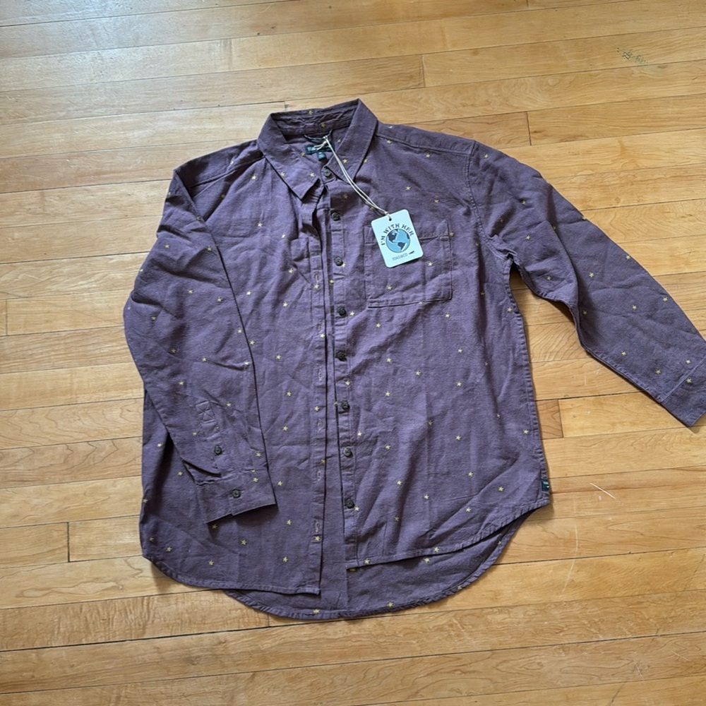 Toad & Co Eddy Boyfriend Button Up - Stars Embroidery - M